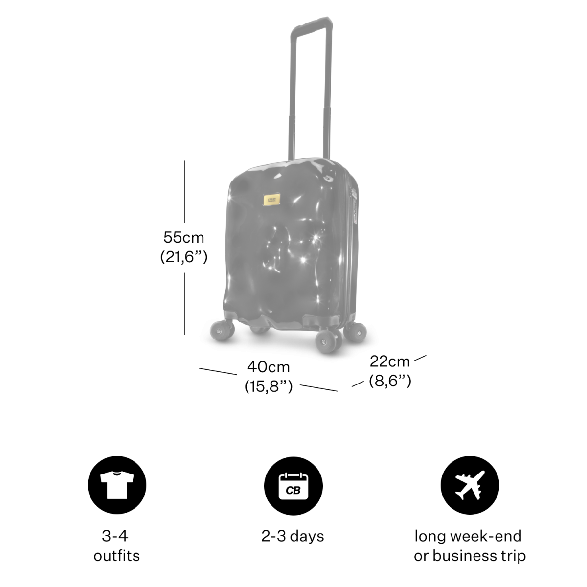 Crash-Baggage_luggage_Lunar_Infinity_Black_Size_Cabin Crash-Baggage_luggage_Lunar_Infinity_Black_Size_Cabin
