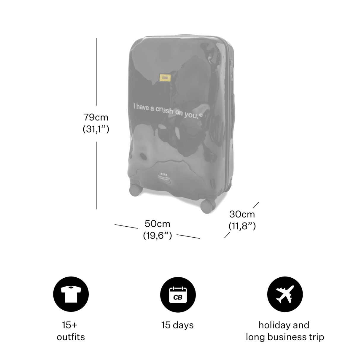 Crash-Baggage_luggage_MSGM_Size_Large Crash-Baggage_luggage_MSGM_Size_Large